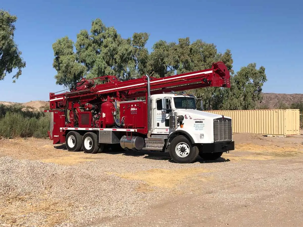 AZCA well drilling truck